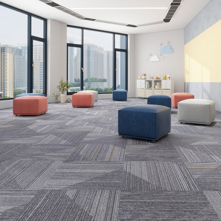 100% Nylon Commercial Carpet Tiles Fireproof Decoration Office Floor Carpet Tiles