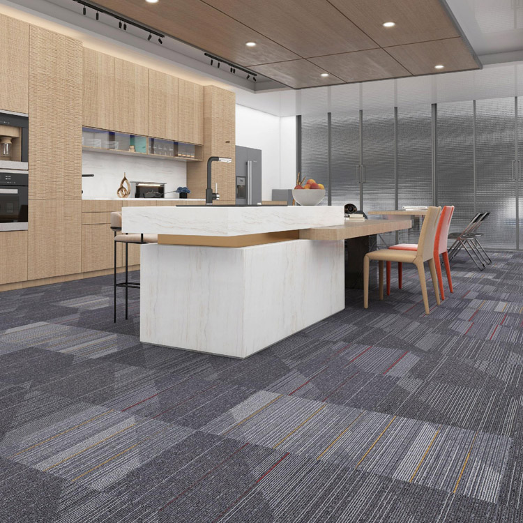 100% Nylon Commercial Carpet Tiles Fireproof Decoration Office Floor Carpet Tiles