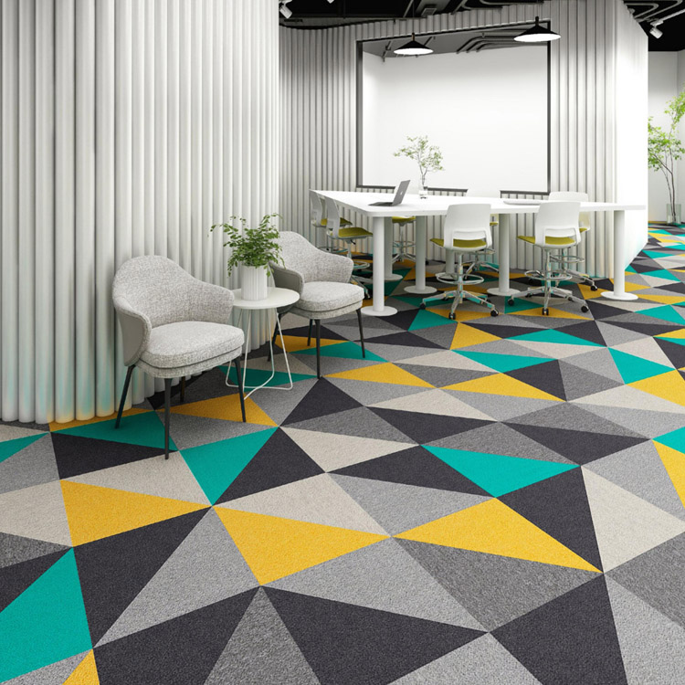 100% Nylon Fireproof Level Loop Office Floor Carpet Tiles