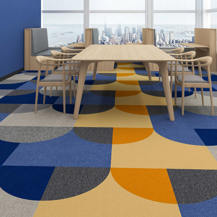 100% Nylon Fireproof Level Loop Office Floor Carpet Tiles
