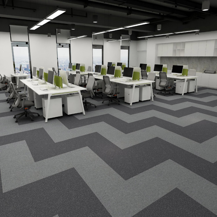 100% Nylon Fireproof Level Loop Office Floor Carpet Tiles
