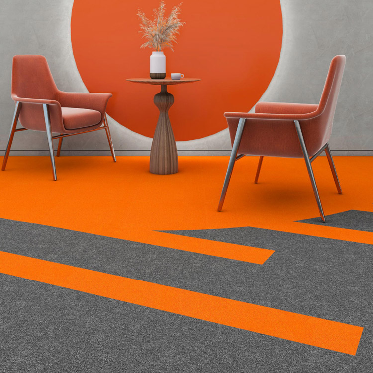 100% Nylon Fireproof Level Loop Office Floor Carpet Tiles