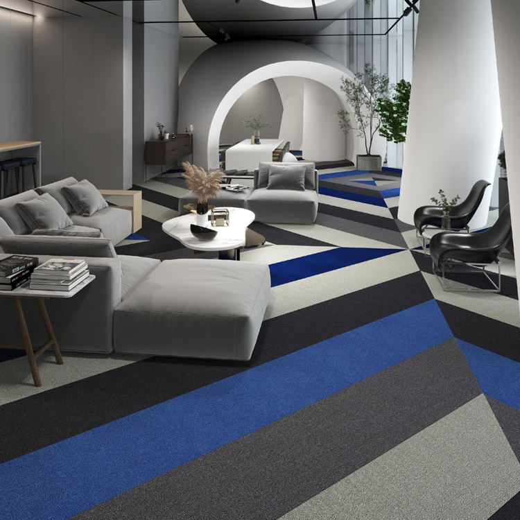 100% Nylon Fireproof Level Loop Office Floor Carpet Tiles