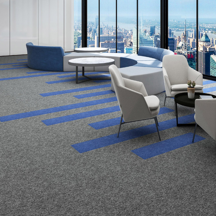 100% Nylon Fireproof Level Loop Office Floor Carpet Tiles