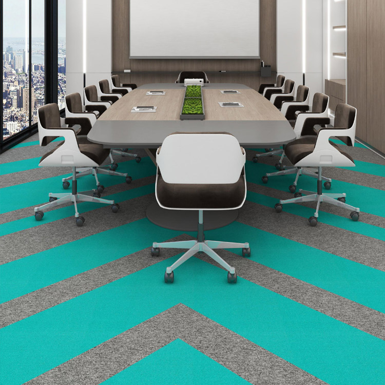 100% Nylon Fireproof Level Loop Office Floor Carpet Tiles