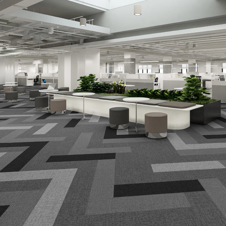 Office Use Carpet Tiles High Quality Nylon With PVC Backing 25*100 Carpet Tiles