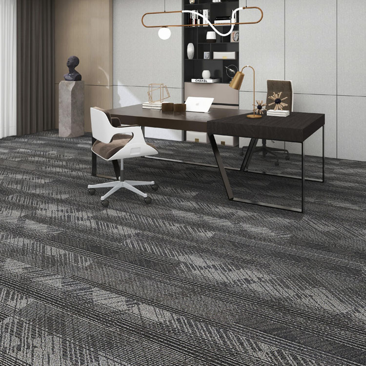 Office Flooring Carpet Tiles High Quality PVC Backing 25*100cm Carpet Tiles