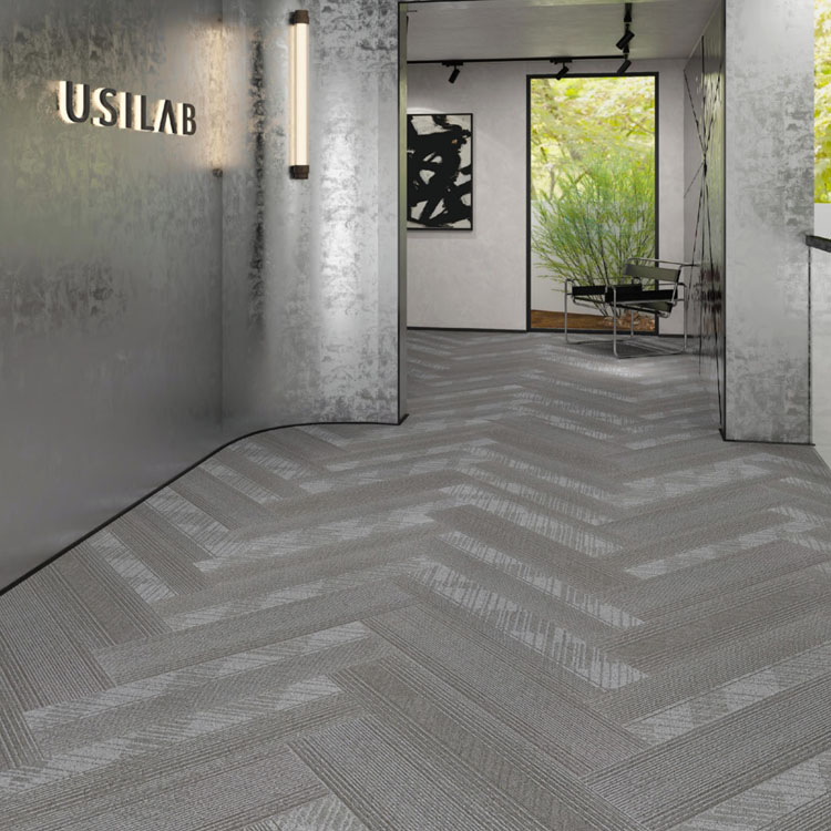 Office Flooring Carpet Tiles High Quality PVC Backing 25*100cm Carpet Tiles