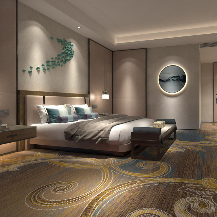 Customized Broadloom High-definition Hotel Room Printed Carpet