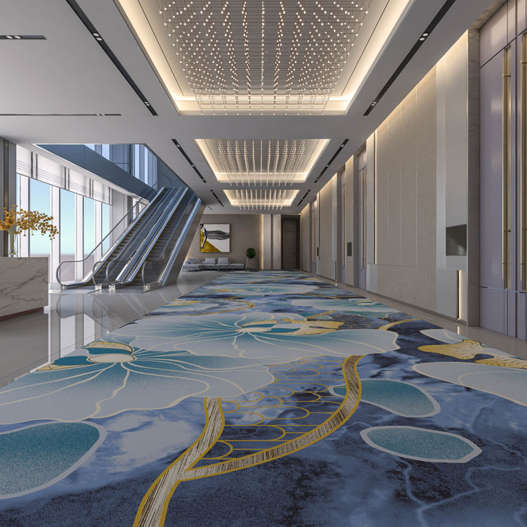 Custom Commercial Printed Carpet Hotel Aisle Carpet
