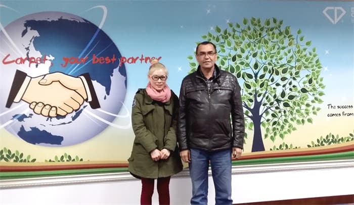 Tina and Uzbekistan customer 
