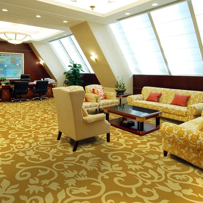 Acrylic hand made carpet meeting room carpet
