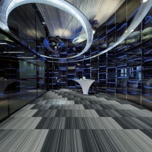 PP carpet tile with bitumen backing 50x50cm