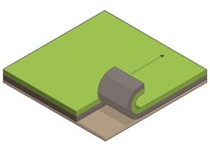Remove the existing grass sod Remove the existing grass sod