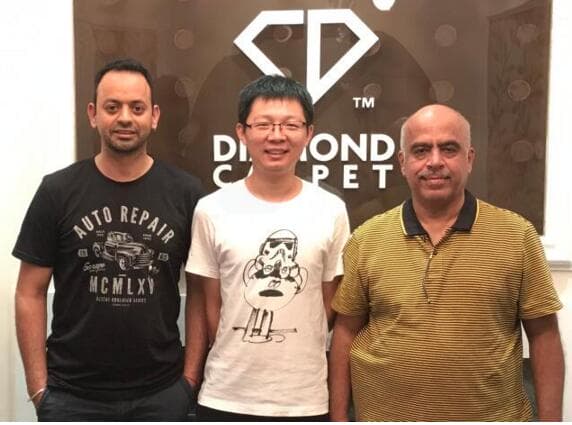 Australian Customers visited Diamond Carpet.