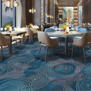 Wall to wall fashion design luxury hotel printed carpet