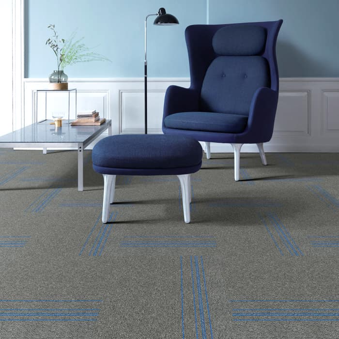 Bitumen Backing Low Pile Stripe Carpet Tiles