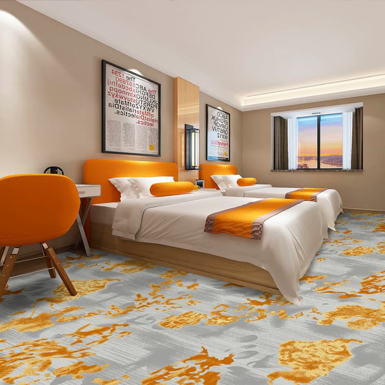 machine made broadloom hotel corridor carpet