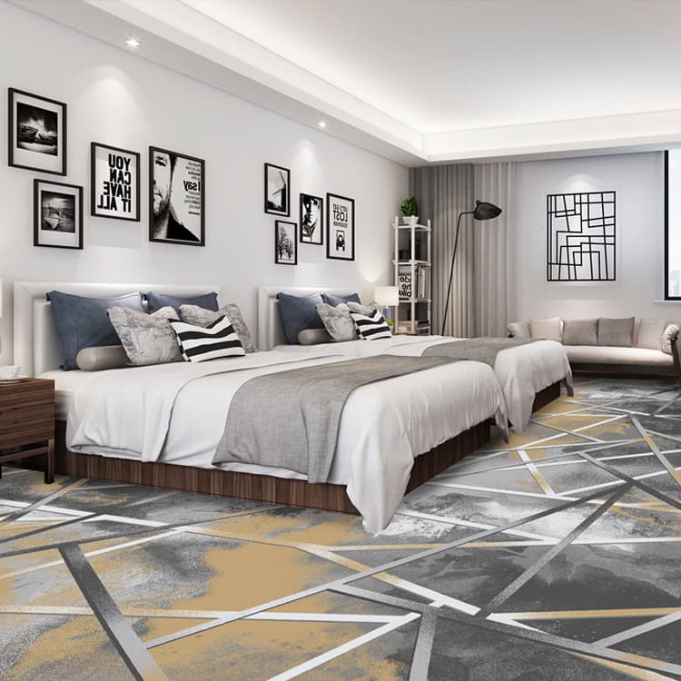 Tufted Printed Decorative Wall To Wall Carpet Hotel Floor Carpet Roll