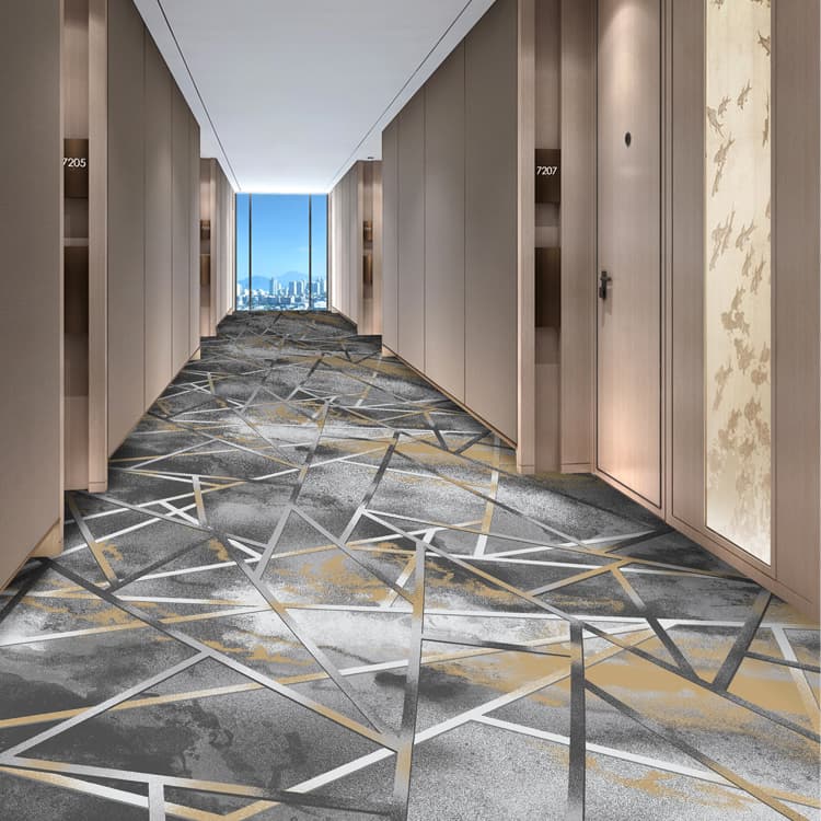 Tufted Printed Decorative Wall To Wall Carpet Hotel Floor Carpet Roll