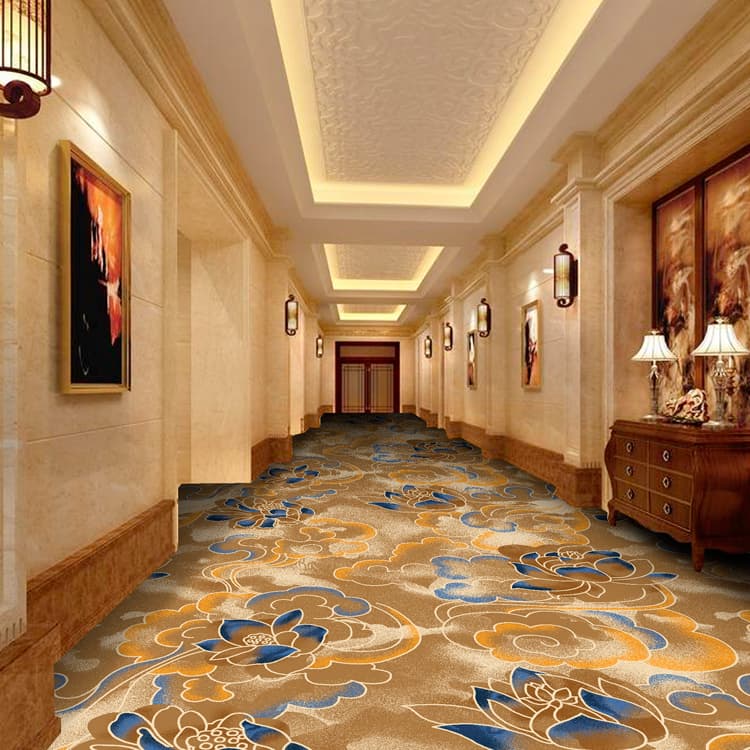 Wall To Wall Hotel Room Printed Carpet