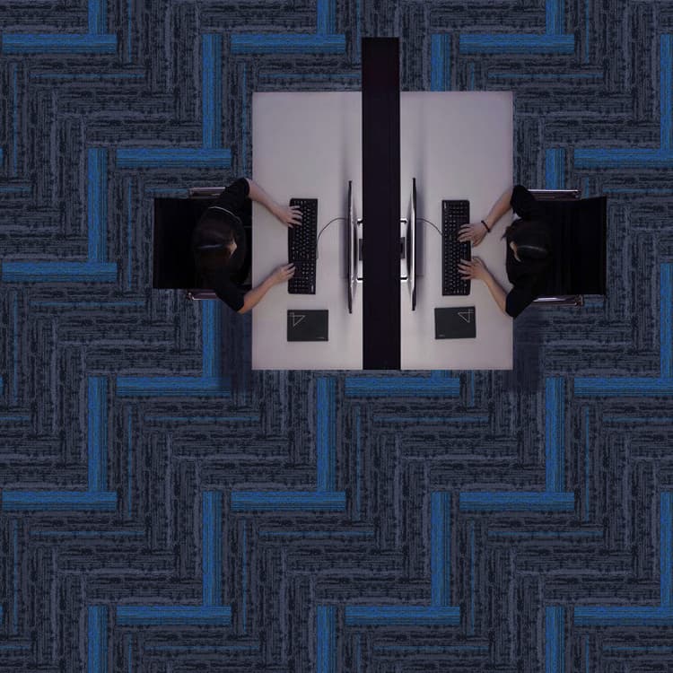 Hot Sale Colorful 25*100 cm Level Loop Printed Carpet Tiles For Office