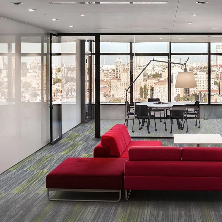  Loop Pile 50*50CM Office Flooring Printing Carpet Tiles For Office Use