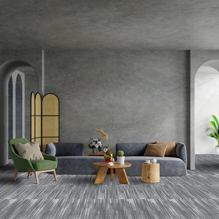  Loop Pile 50*50CM Office Flooring Printing Carpet Tiles For Office Use