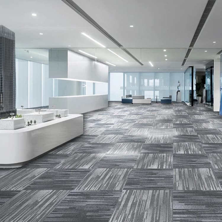  Loop Pile 50*50CM Office Flooring Printing Carpet Tiles For Office Use