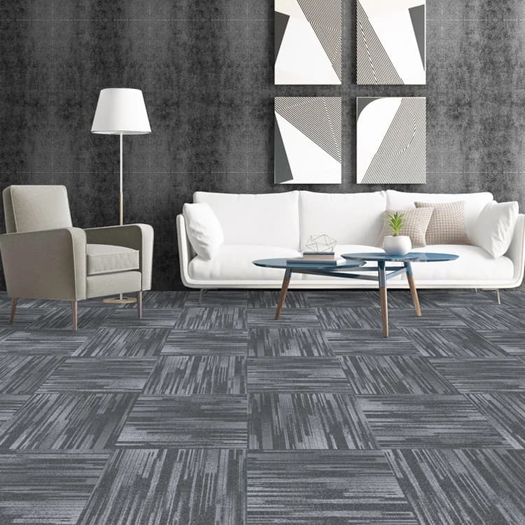  Loop Pile 50*50CM Office Flooring Printing Carpet Tiles For Office Use
