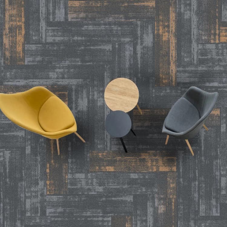 removable Printed Carpet Tiles 25x100 cm For Office Or Room Modular Carpet