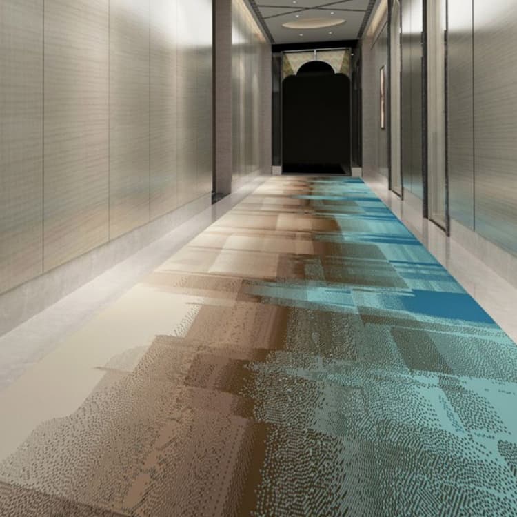Machine Tufted Wool Axminster Carpet For Hotel Corridor