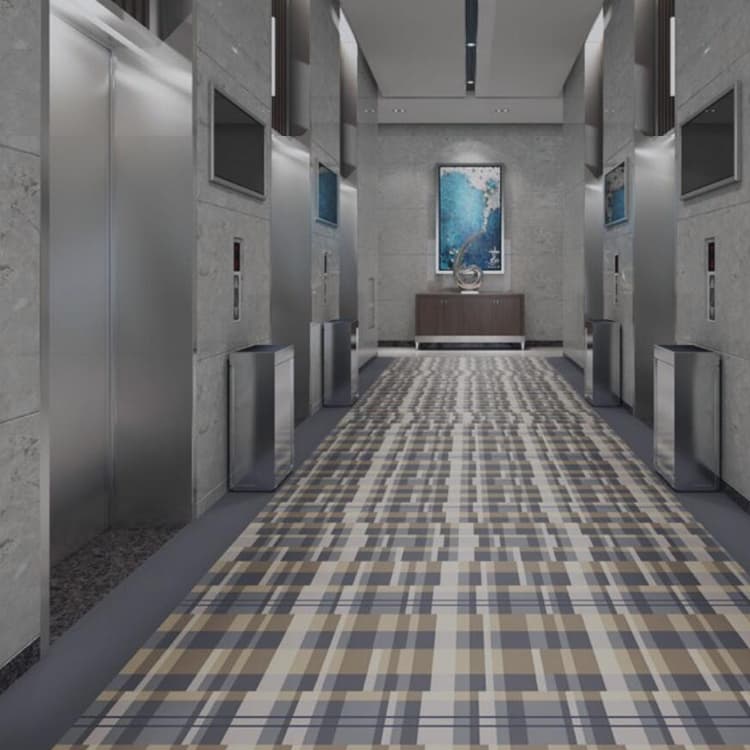 Machine Tufted Wool Axminster Carpet For Hotel Corridor