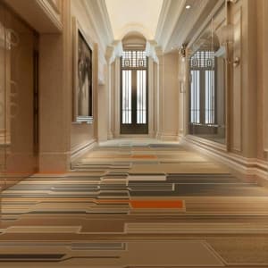 Machine Tufted Wool Axminster Carpet For Hotel Corridor