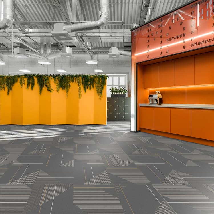 Loop Pile Printing 50*50 Office Floor Use Carpet Tiles