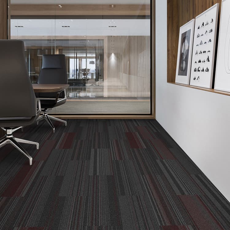 Tufted Loop Pile PVC Backing Soundproof Carpet Tiles