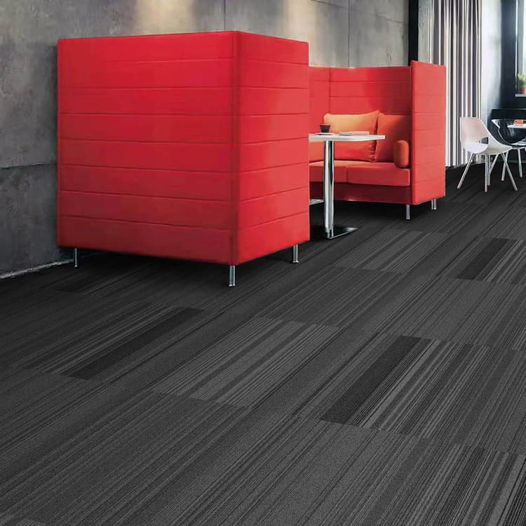 Tufted Loop Pile PVC Backing Soundproof Carpet Tiles
