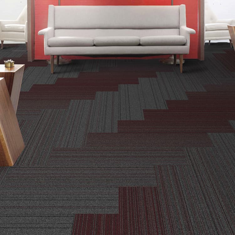 Loop Pile 25*100 cm Nylon Carpet Tiles For Office