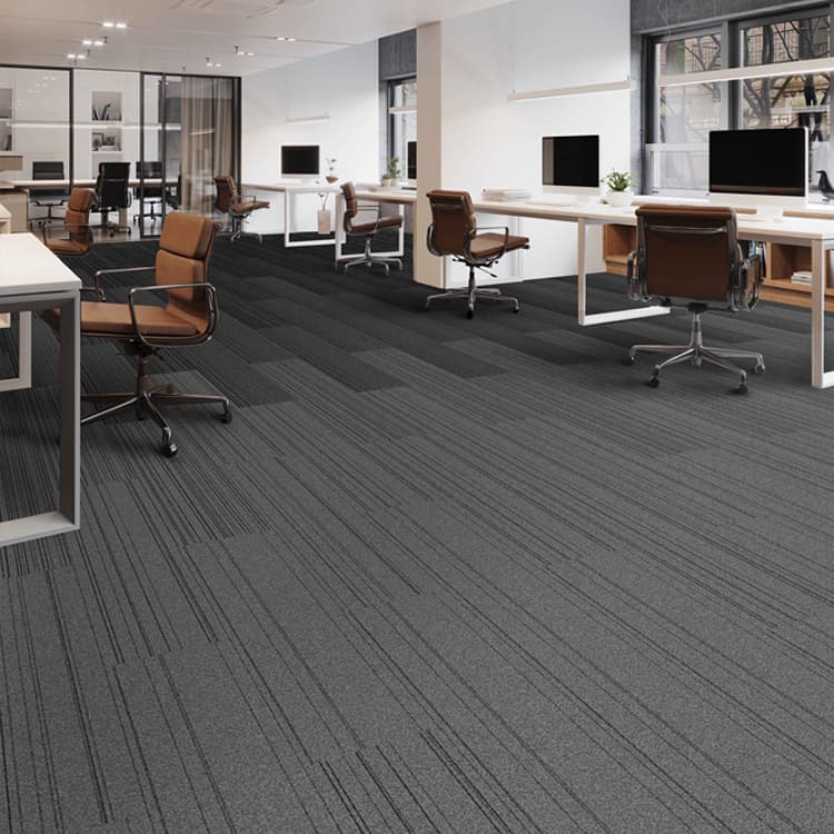 Loop Pile 25*100 cm Nylon Carpet Tiles For Office