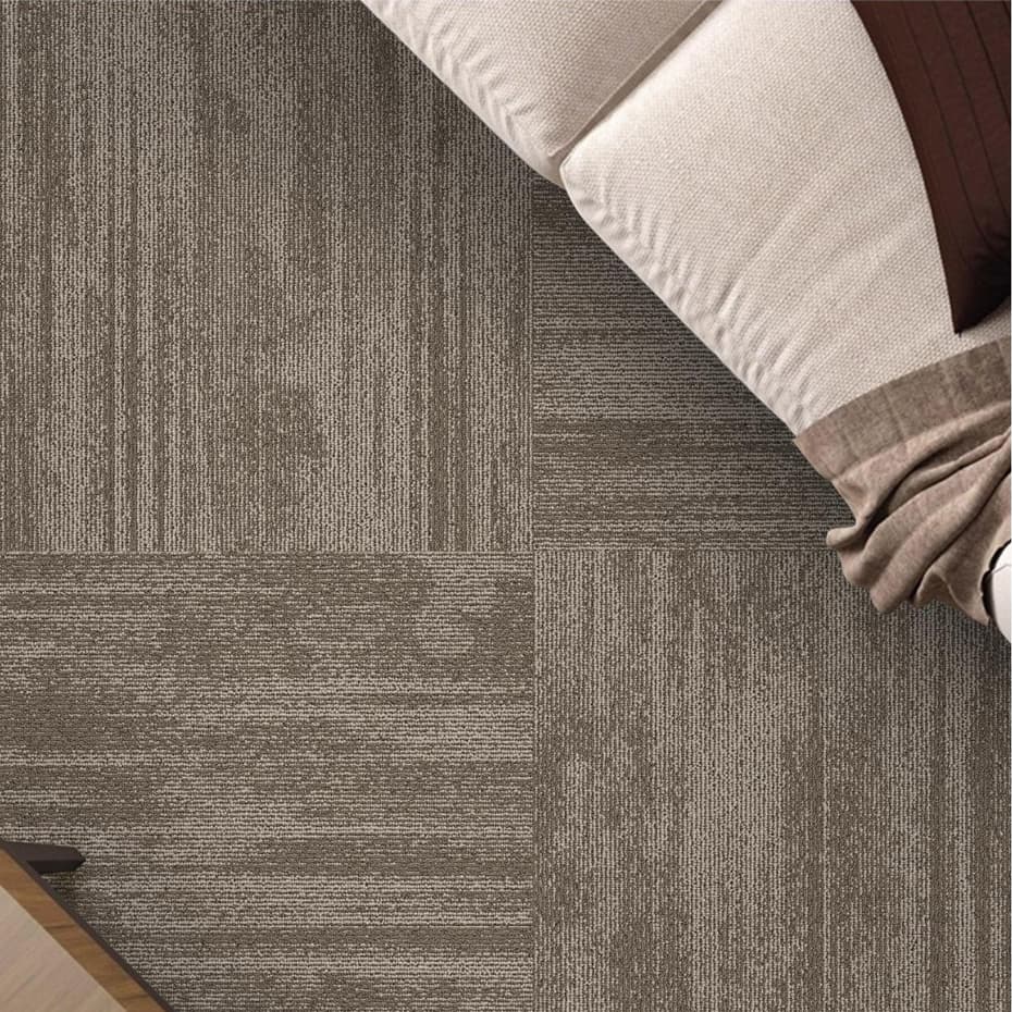High Quality 50x50cm PVC Backing Carpet Tile In Office