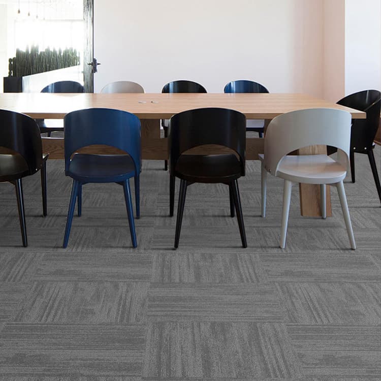 High Quality 50x50cm PVC Backing Carpet Tile In Office
