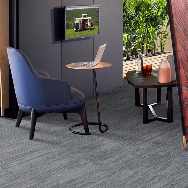 High Quality 50x50cm PVC Backing Carpet Tile In Office