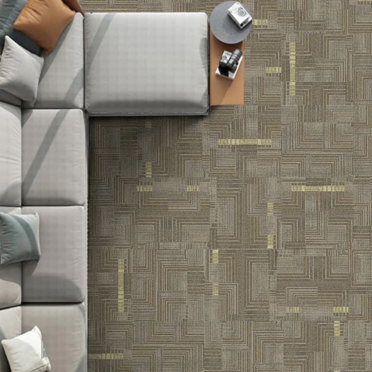 Nylon Loop Pile Printing Office Floor Carpet Tiles