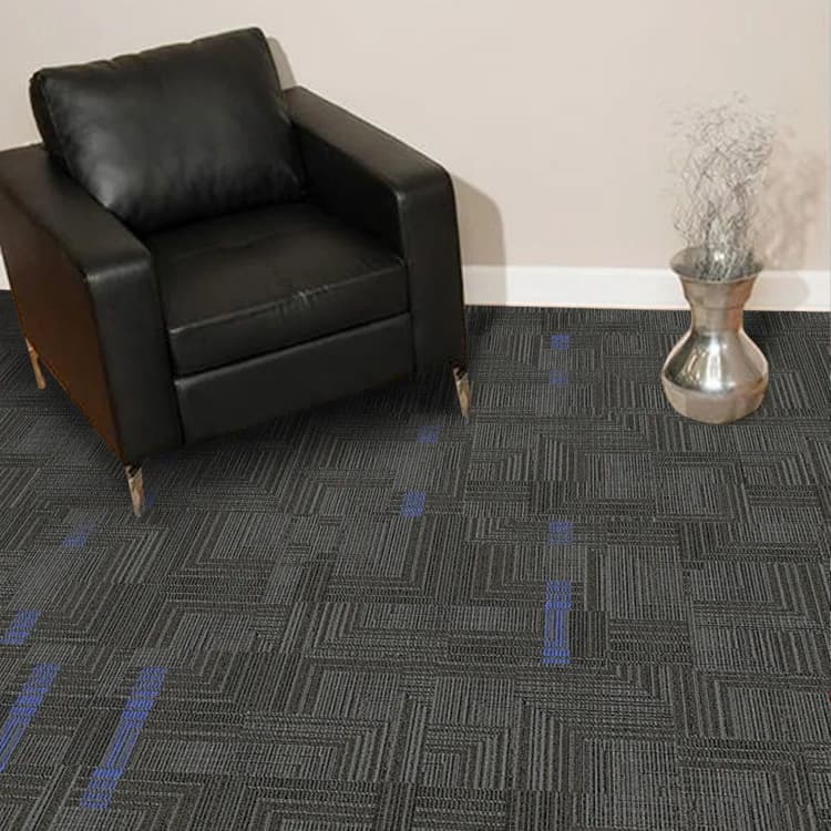 Nylon Loop Pile Printing Office Floor Carpet Tiles