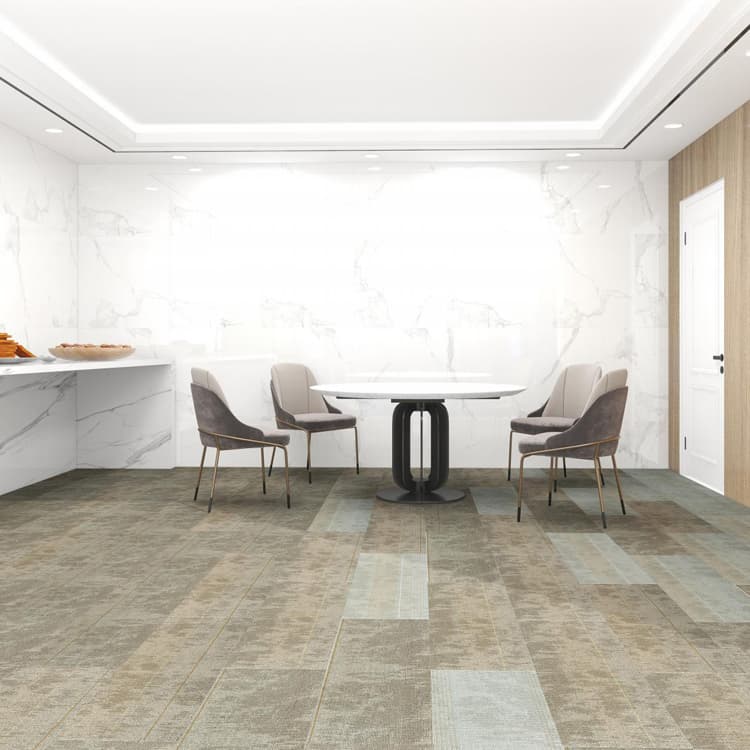 TB16 PP Carpet Tile PVC Backing Tufted Carpet Tiles