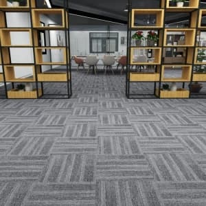 YunTian Machine Made Plain 50*50cm Carpet Tiles For Office Floor
