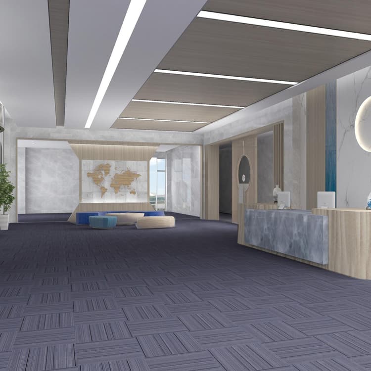 BaiChuan High Quality Stripe Pattern Office Floor Carpet Tiles