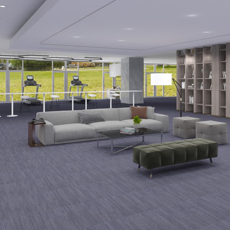 BaiChuan High Quality Stripe Pattern Office Floor Carpet Tiles