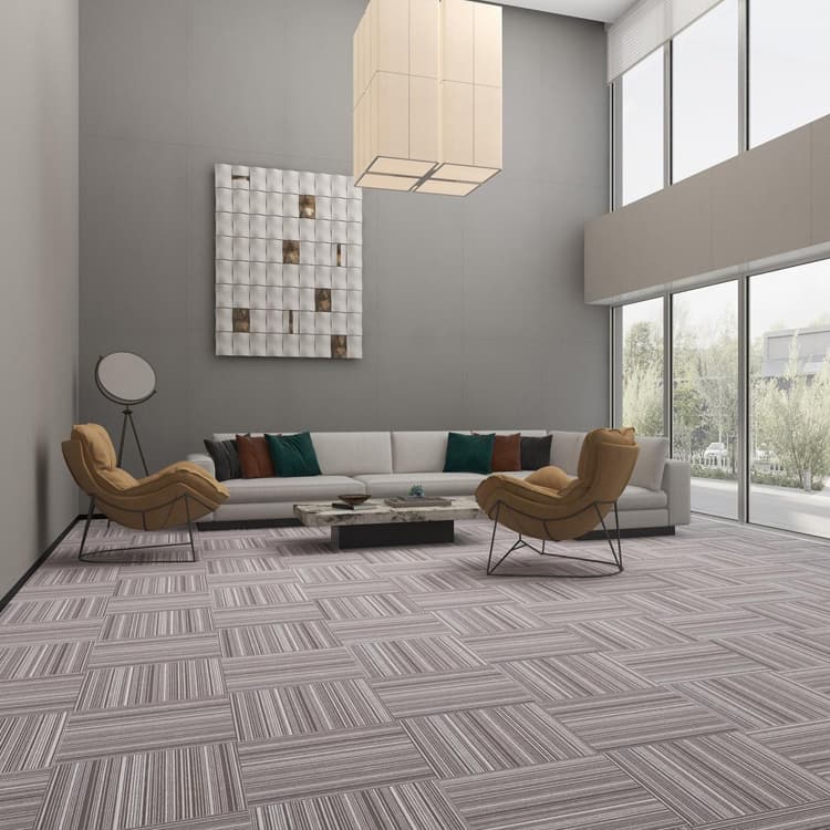 BaiChuan High Quality Stripe Pattern Office Floor Carpet Tiles