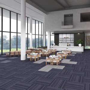 BaiChuan High Quality Stripe Pattern Office Floor Carpet Tiles